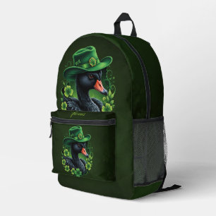 Irish Elegance, The Black Swan of St Patrick Bedruckter Rucksack