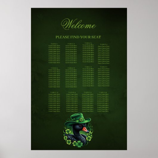 Irish Elegance, The Black Swan of St Patrick Poster (Vorne)