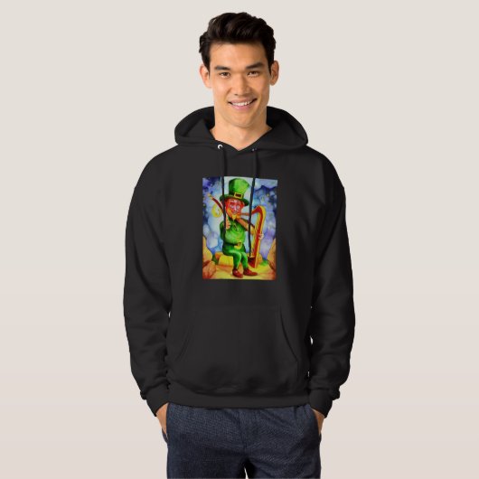 Irish Elf With Fiddle and Harp Hoodie (Vorne ganz)