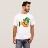 irish emoji glücklich grünes Bier in patriotis Tag T-Shirt (Vorne ganz)