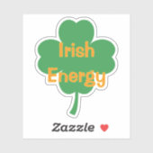 Irish Energy Four-Leaf Clover St Patrick's Day Aufkleber (Blatt)