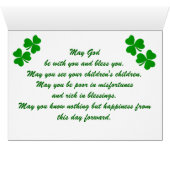 Irish Eriage Blessing Card (Innenansicht Horizontal (Unten))