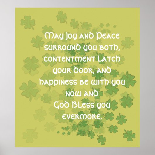 Irish Eriage Blessing Poster (Vorne)