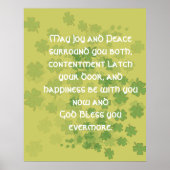 Irish Eriage Blessing Poster (Vorne)