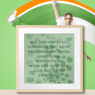 Irish Eriage Blessing - - Poster