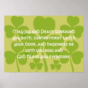 Irish Eriage Blessing - Poster