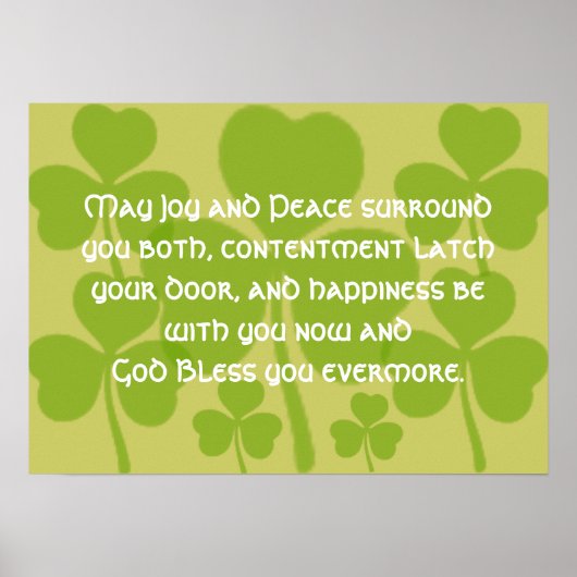 Irish Eriage Blessing - Poster (Vorne)