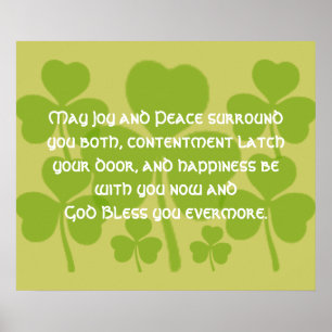 Irish Eriage Blessing - Poster