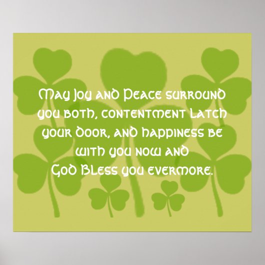 Irish Eriage Blessing - Poster (Vorne)