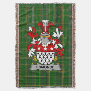 Irish Esmonde Coat of Arms Familienwappen Irland Decke