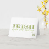 Irish Eyes lächelt Viel Glück Grußkarte Karte (Gelbe Blume)