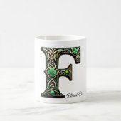 Irish F Monogram Coffee Up Kaffeetasse (Mittel)