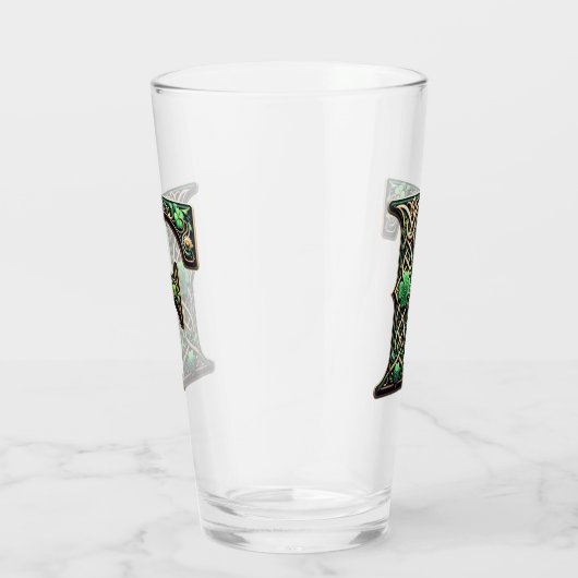 Irish F Monogram Pint Glass Glas (Rechts)