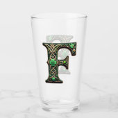 Irish F Monogram Pint Glass Glas (Vorderseite)