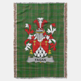 Irish Fagan Coat of Arms Familienwappen Irland Decke