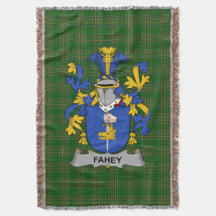 Irish Fahey oder O_Fahy Coat of Arms Familienwappe Decke