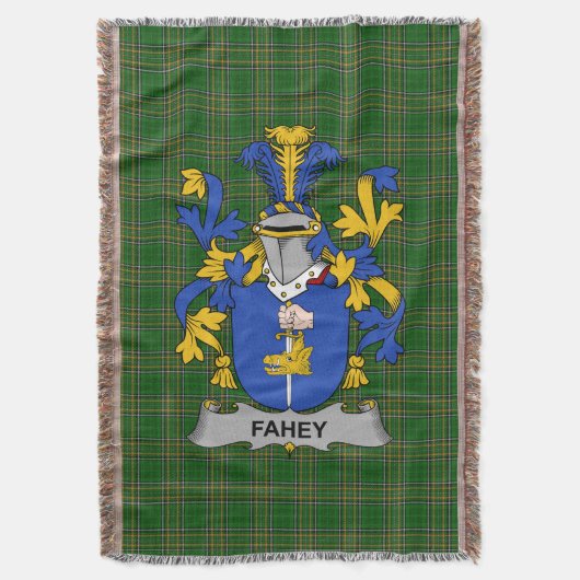 Irish Fahey oder O_Fahy Coat of Arms Familienwappe Decke (Vorderseite Vertikal)