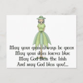 Irish Fairy Girl 1 - Irish Zitat Postkarte (Vorderseite)