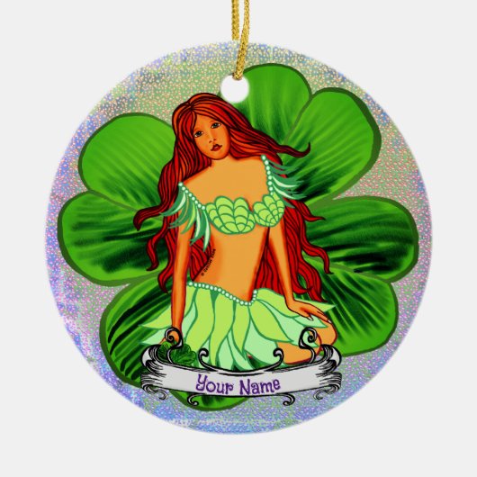 Irish Fairy-Zollmärchen Keramik Ornament (Vorne)