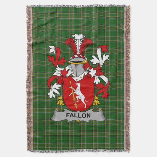 Irish Fallon oder O_Fallon Coat of Arms Family Cre Decke (Vorderseite Vertikal)