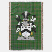 Irish Falls Coat of Arms Familienwappen Irland Decke (Vorderseite Vertikal)
