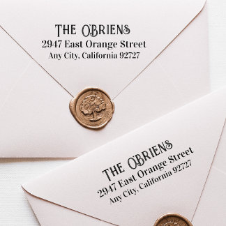 Irish Family Name & Rücksendeadresse Rubber Briefm Gummistempel