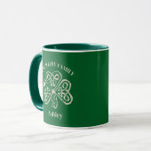 Irish Family Name Vintages keltisches Kleeblatt Cu Tasse (Vorderseite Links)