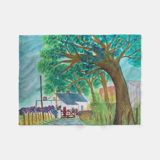 Irish Farmhouse Fleecedecke (Vorderseite (Horizontal))