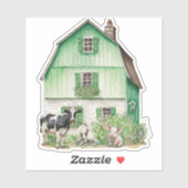 Irish Farmhouse | Green Stall Sticker (Blatt)