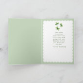 Irish Farmhouse | Grüne Scheune | Geburtskarte Karte (Innenseite)