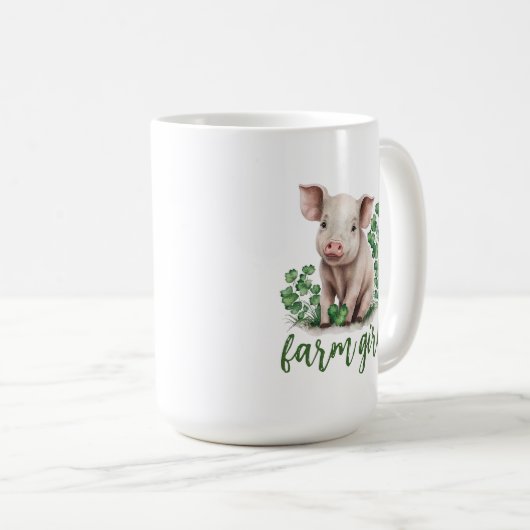 Irish Farmhouse | Grüne Scheune Kaffeetasse (VorderseiteRechts)