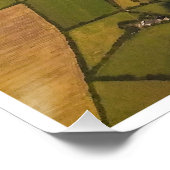 Irish Farmland Patchwork – Aerial Landscape Print Poster (Ecke)