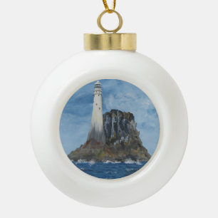 Irish Fastnet Lighthouse, Landkreis Cork, Ireland  Keramik Kugel-Ornament