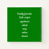 Irish Favorite Green Kleeblatt Rezept Notizblock (Rückseite)