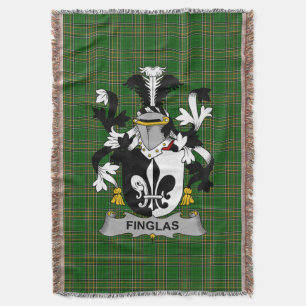 Irish Finglas Coat of Arms Familienwappen Irland Decke