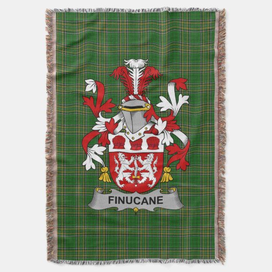 Irish Finucane oder McFinucane Coat of Arms Family Decke (Vorderseite Vertikal)