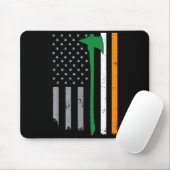 Irish Firefighter American Flag Cool St Patricks D Mousepad (Mit Mouse)