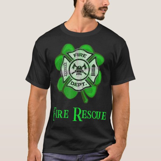 Irish Firefighter St Pattys Day T-Shirt (Vorderseite)