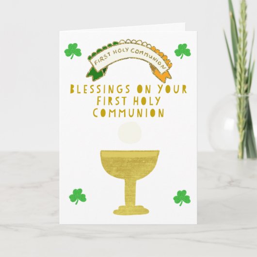 Irish First Holy Communion Card Karte (Vorderseite)