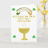 Irish First Holy Communion Card Karte (Gelbe Blume)
