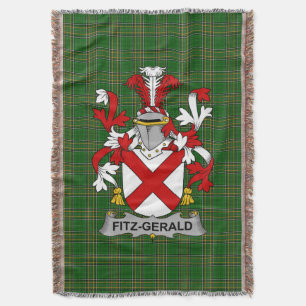 Irish Fitz-Gerald Coat of Arms Familienwappen Irla Decke