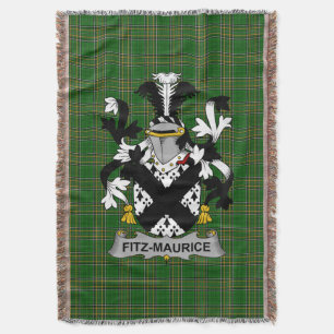 Irish Fitz-Maurice Coat of Arms Familienwappen Ire Decke