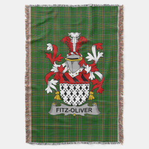 Irish Fitz-Oliver Coat of Arms Familienwappen Irla Decke