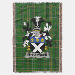 Irish Fitz-Patrick Coat of Arms Familienwappen Ire Decke