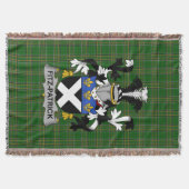 Irish Fitz-Patrick Coat of Arms Familienwappen Ire Decke (Vorderseite)