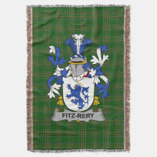 Irish Fitz-Rery Coat of Arms Familienwappen Irland Decke