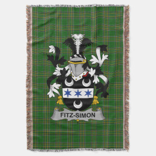 Irish Fitz-Simon Coat of Arms Familienwappen Irlan Decke