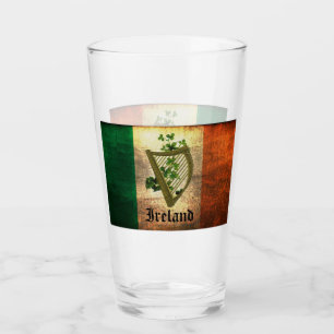 Irish Flag and Harp Glas