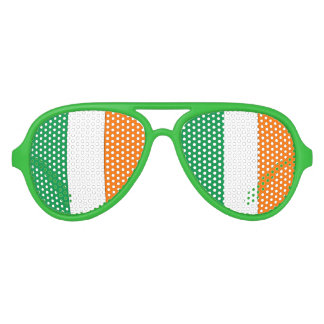 Irish Flag - Aviator Party Shades! Partybrille