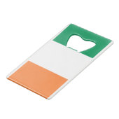 Irish Flag Boccia Geldbeutel Flaschenöffner (Vorderseite Schrägansicht)